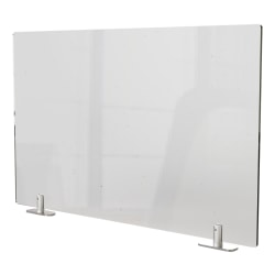 Ghent Partition Extender, With Tape, 24"H x 42"W x 1-1/2, Clear