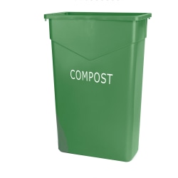 Carlisle Trimline Compost Trash Can, 23 Gallons, Green