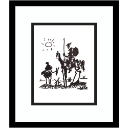 Amanti Art Don Quixote by Pablo Picasso Wood Framed Wall Art Print, 16"H x 14"W, Black