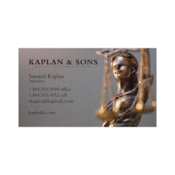 Custom Full-Color Raised Print Bright White Linen Business Cards, Square Corners, 1-Side, Box Of 250