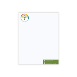 Custom Full-Color Flat Print Stationery Letterhead, 8 1/2" x 11", Standard White, Box Of 250