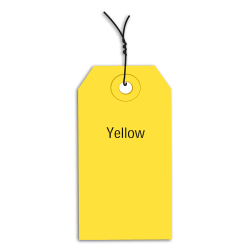 Office Depot® Brand Prewired Color Shipping Tags, #2, 3 1/4" x 1 5/8", Yellow, Box Of 1,000