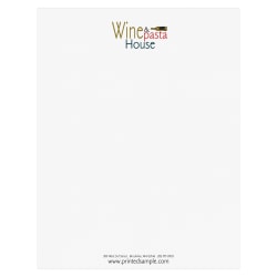 Custom Full-Color Raised Print Stationery Letterhead, 8-1/2" x 11", Bright White Linen, Box Of 250