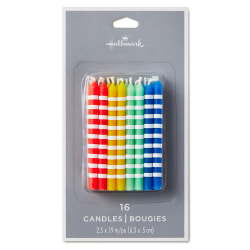 Hallmark Multicolor Striped Birthday Candles Pack