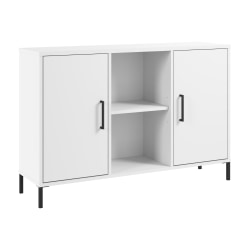 Bush Furniture Essence 44"W Accent Cabinet With Doors, White, Standard Delivery
