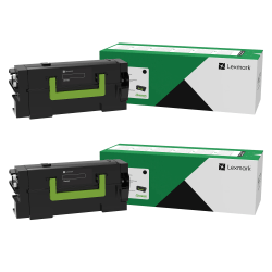 Lexmark 58D1U00 Black Ultra-High Yield Return Program Toner Cartridges, Pack Of 2 Cartridges, 58D1U002PK-OD