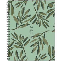 Willow Creek Press Softcover Weekly/Monthly Academic Planner, 8-1/2" x 11", Olive Grove, July 2026 - June 2027, Total Qty 1