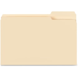 Business Source 1/3 Tab Cut Legal Top Tab File Folders - 8 1/2" x 14" - 3/4" Expansion - Stock - Manila - 100 / Box, 99723