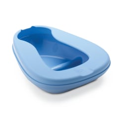 Medline Autoclavable Bedpans, 4 1/4"H x 11"W x 13"D, Blue, Pack Of 12