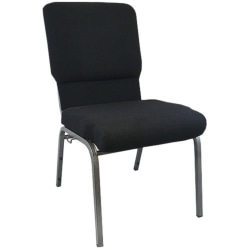 Flash Furniture Advantage Church Chair, Black/Silver Vein