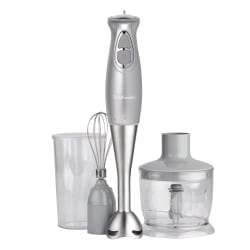 Betty Crocker® 2-Speed Corded Electric Hand Blender With Beaker, Chopper, And Whisk, Silver