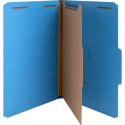Nature Saver Color Classification Folders, 2/5" Tab Cut, Right Tab Position, Legal Size , Dark Blue, Box Of 10