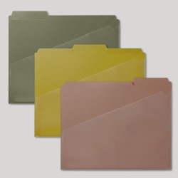 Office Depot® Brand Fashion File Folders With Slash Pocket, 1/3 Cut, Letter Size, Field Notes, Pack Of 3 Folders