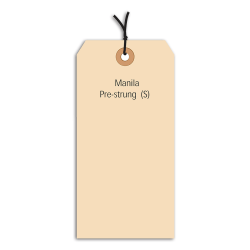 Partners Brand Prestrung Manila Shipping Tags, 13 Point, #3, 3 3/4" x 1 7/8", Box Of 1,000