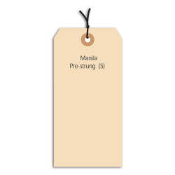 Office Depot® Brand Prestrung Manila Shipping Tags, 13 Point, #5, 4 3/4" x 2 3/8", Box Of 1,000