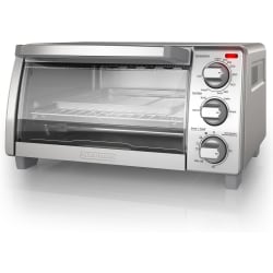 Black+Decker 4-Slice Toaster Oven, Silver, Total Qty 1