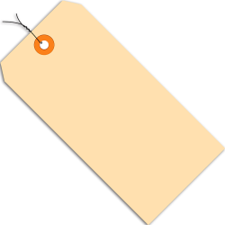 Partners Brand Prewired Manila Shipping Tags, 15 Point, #12, 8" x 4", Box Of 500