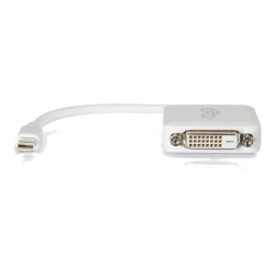 C2G Mini DisplayPort to DVI Adapter - Mini DP to Single Link DVI-D - M/F - DVI/Mini DisplayPort for Notebook, Tablet, Monitor, Video Device - 8" - 1 x Mini DisplayPort Male Thunderbolt - 1 x DVI-D (Single-Link) Female Digital Video - White