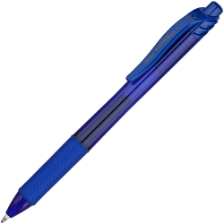 Pentel® EnerGel-X Retractable Gel Pens, Bold Point, 1.0 mm, Blue Barrel, Blue Ink, Pack Of 12 Pens