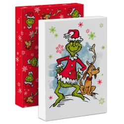 Hallmark Dr. Seuss's How the Grinch Stole Christmas! 4-Pack Medium Christmas Gift Boxes (Red and White)