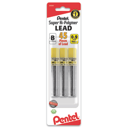 Pentel® Super Hi-Polymer® Lead Refills, #2 B, 0.9 mm, Pack Of 45