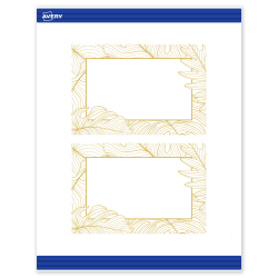 Avery® Printable Postcards With Sure Feed® Technology, 4" x 6", Matte White With Gold Florals, Pack Of 20