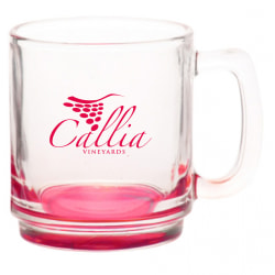 Custom Full Color Promotional Glass Coffee Mug, 9 Oz, Assorted