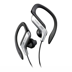 JVC Ear-Clip Headphones for Light Sports With Bass Enhancement, Black/Silver