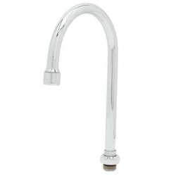 T&S Brass Swivel Gooseneck Faucet Nozzle, 10-3/8"H, Stainless