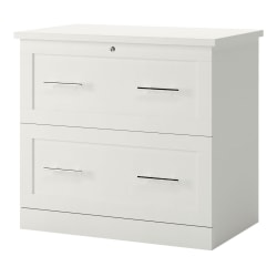 Realspace® 19"D Lateral 2-Drawer File Cabinet, White