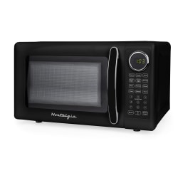 Nostalgia Retro 0.7 Cu. Ft. Countertop Microwave, Black, Total Qty 1