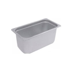 Winco 1/3 Size 6" Steam Table Pan, Silver
