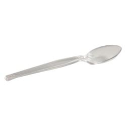 Dixie® Heavyweight Plastic Teaspoons, 6", Crystal Clear, Pack Of 1,000 Spoons