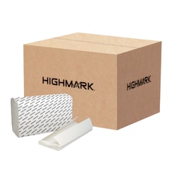 Highmark® ECO C-Fold 1-Ply Paper Towels, 100% Recycled, 200 Sheets Per Pack, Case Of 12 Packs