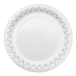 Highmark® Paper Plates, 6-3/4", Printed White, Pack Of 125