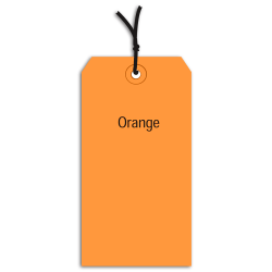 Partners Brand Prestrung Color Shipping Tags, #8, 6 1/4" x 3 1/8", Orange, Box Of 1,000