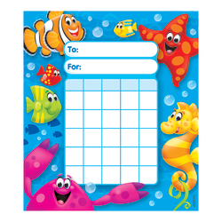 TREND Incentive Pad, Sea Buddies, 5 1/4" x 6", Assorted Colors, Pad Of 36 Charts