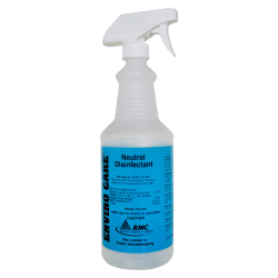 RMC Snap! Trigger Bottle For RMC Enviro Care Neutral Disinfectant, 1 Qt, Clear Frosted, Pack Of 48