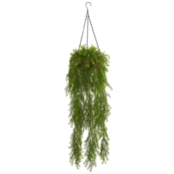 Nearly Natural Willow 36"H Artificial Plant With Hanging Basket, 36"H x 12"W x 12"D, Green
