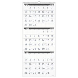 2024-2026 AT-A-GLANCE® Contemporary 3-Month Reference Wall Calendar, 12" x 27", December 2024 To February 2026, PM11X28