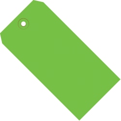 Partners Brand Color Shipping Tags, #5, 4 3/4" x 2 3/8", Green, Box Of 1,000