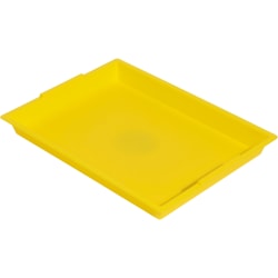Deflecto Antimicrobial Finger Paint Tray, Painting, 1.83"H x 16.04"W x 12.07"D, Yellow, Polypropylene, Plastic