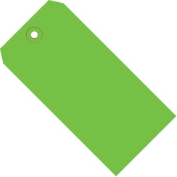 Partners Brand Color Shipping Tags, #7, 5 3/4" x 2 7/8", Light Green, Box Of 1,000