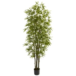 Nearly Natural Bamboo 84"H Plastic Tree, 84"H x 40"W x 40"D, Green