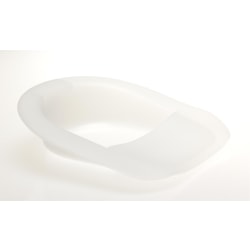 Medline Mega Bariatric Bedpans, Fracture, 5"H x 16 1/4"W x 17 3/4"D, Clear, Pack Of 4