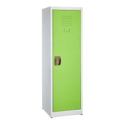 Alpine Kids’ 1-Tier Steel Locker, 48"H x 15"W x 15"D, Green