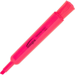 Integra Chisel Desk Liquid Highlighters - Chisel Marker Point Style - Fluorescent Pink - 1 Dozen Integra Chisel Desk Liquid Highlighters - Chisel Marker Point Style - Fluorescent Pink - 1 Dozen