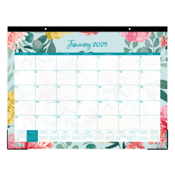 2025 Blue Sky Monthly Desk Pad Planning Calendar, 22" x 17", Reflections, January 2025 To December 2025
