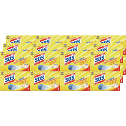S.O.S.® Steel Wool Soap Pad, Steel, 4/Box, 24 Boxes/Carton