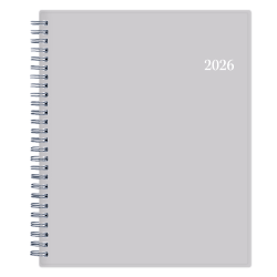 2026 Blue Sky Weekly/Monthly Planner, 7" x 9", Passages/Solid Gray, January To December, 152903
